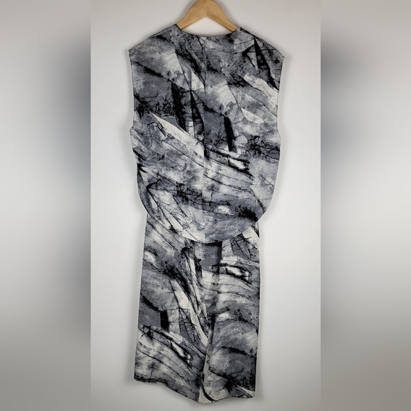 Helmut Lang abstract midi sleeveless dress uk size 00 - Picture 4 of 12